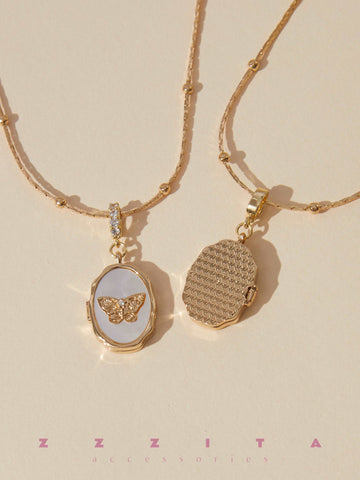 showcasing Ballerina Butterfly Necklaces