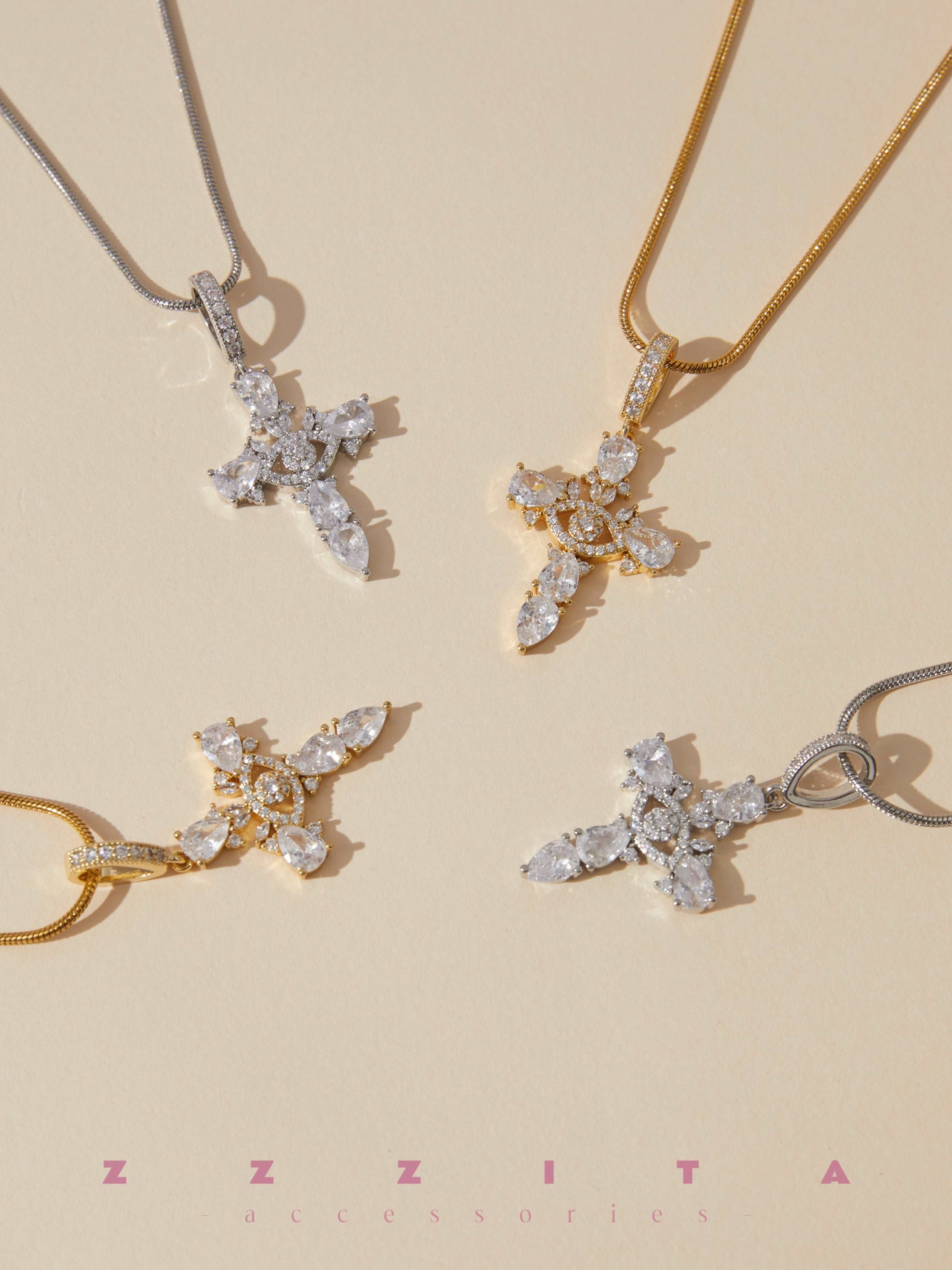 details of Bling Cross Necklace