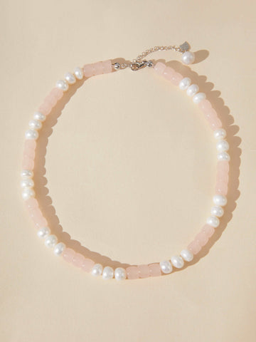 pink Camila Pearl Necklace