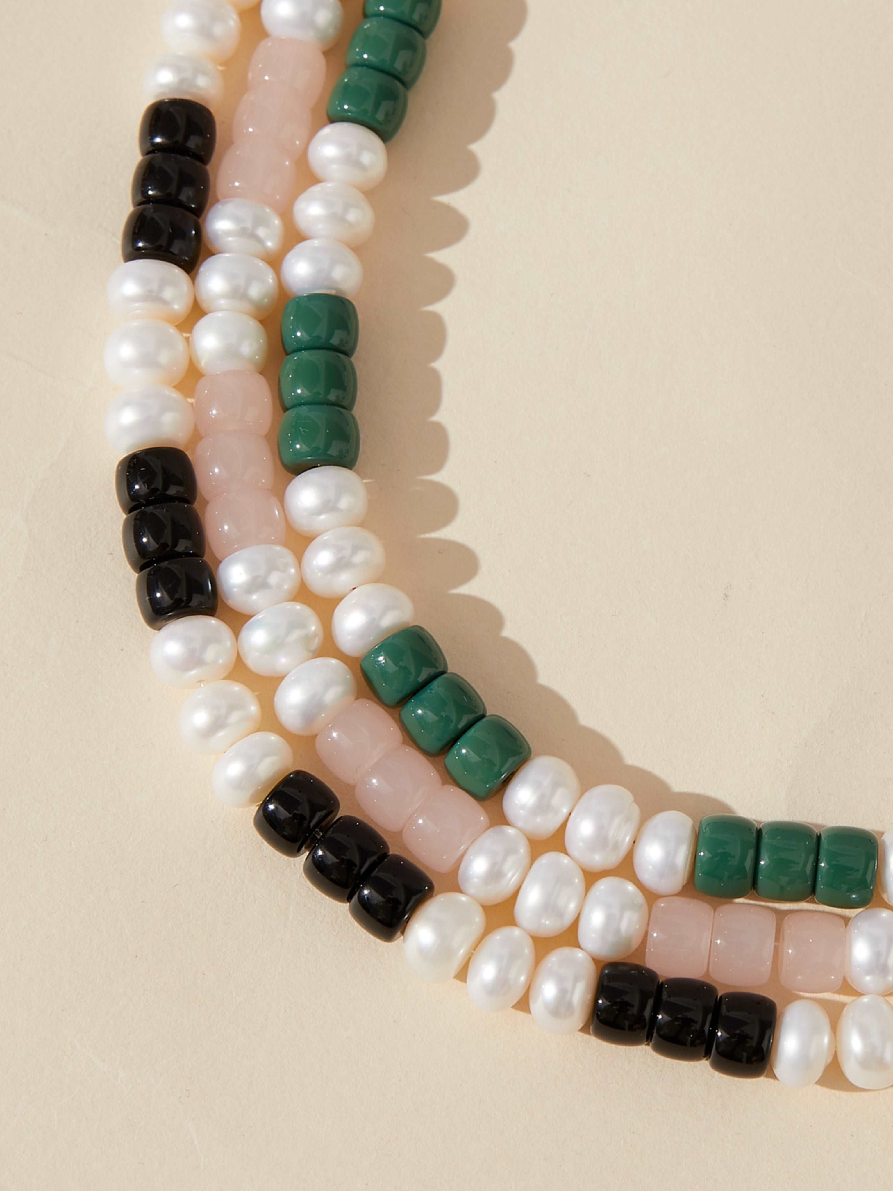 Camila Pearl Necklace of 3 colors