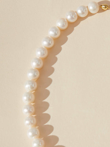 detail of Custom Audrey Pearl Necklace