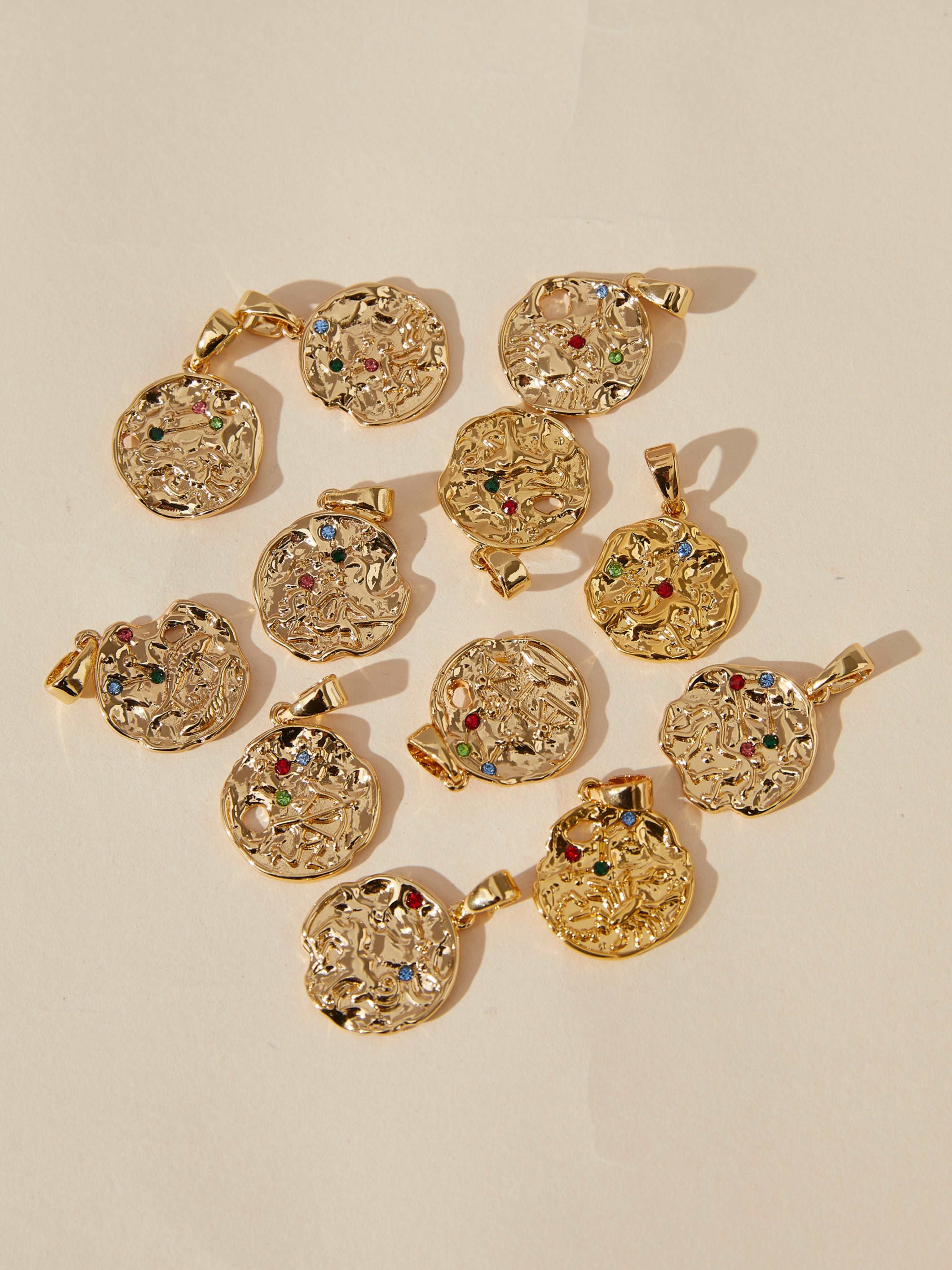 pendants of custom Bella zodiac sign necklace