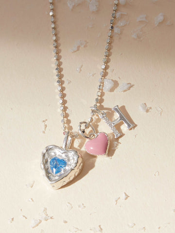 Custom Cupid’s Heart Initial Necklace