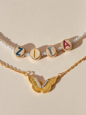 Custom Daisy Double Layer Necklace