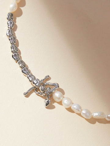 OT hook of Custom Silver Angel Initial Necklace