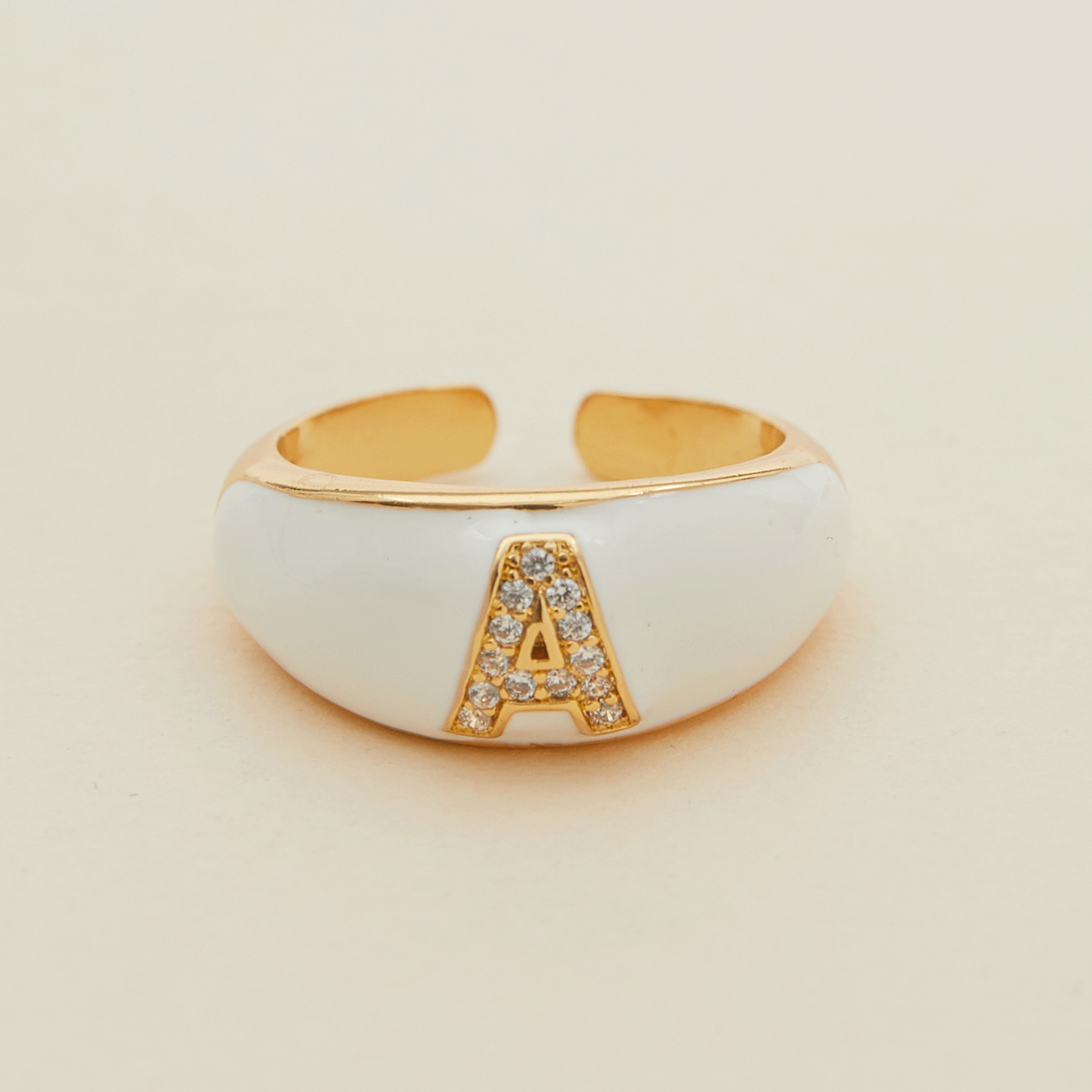 Custom Sweetheart Initial Ring