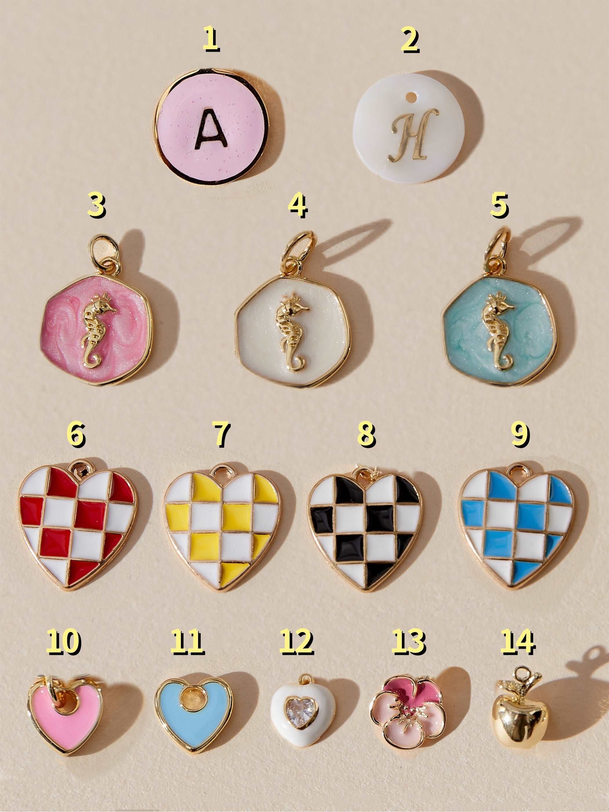 pendants of Custom Lucky Charm Initial Bracelet