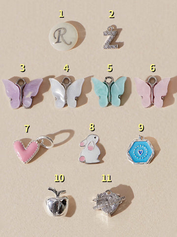 pendants of Custom Lucky Charm Initial Bracelet