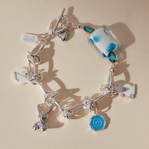 Custom Lucky Charm Initial Bracelet