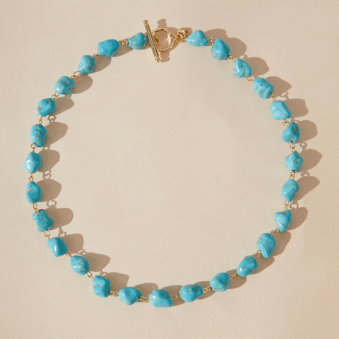 Freya Pearl & Turquoise Necklace