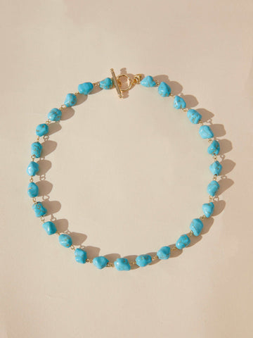 wearing Turquoise Necklace