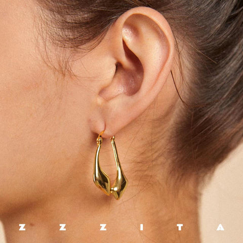 Gold Rain-Drop Earrings
