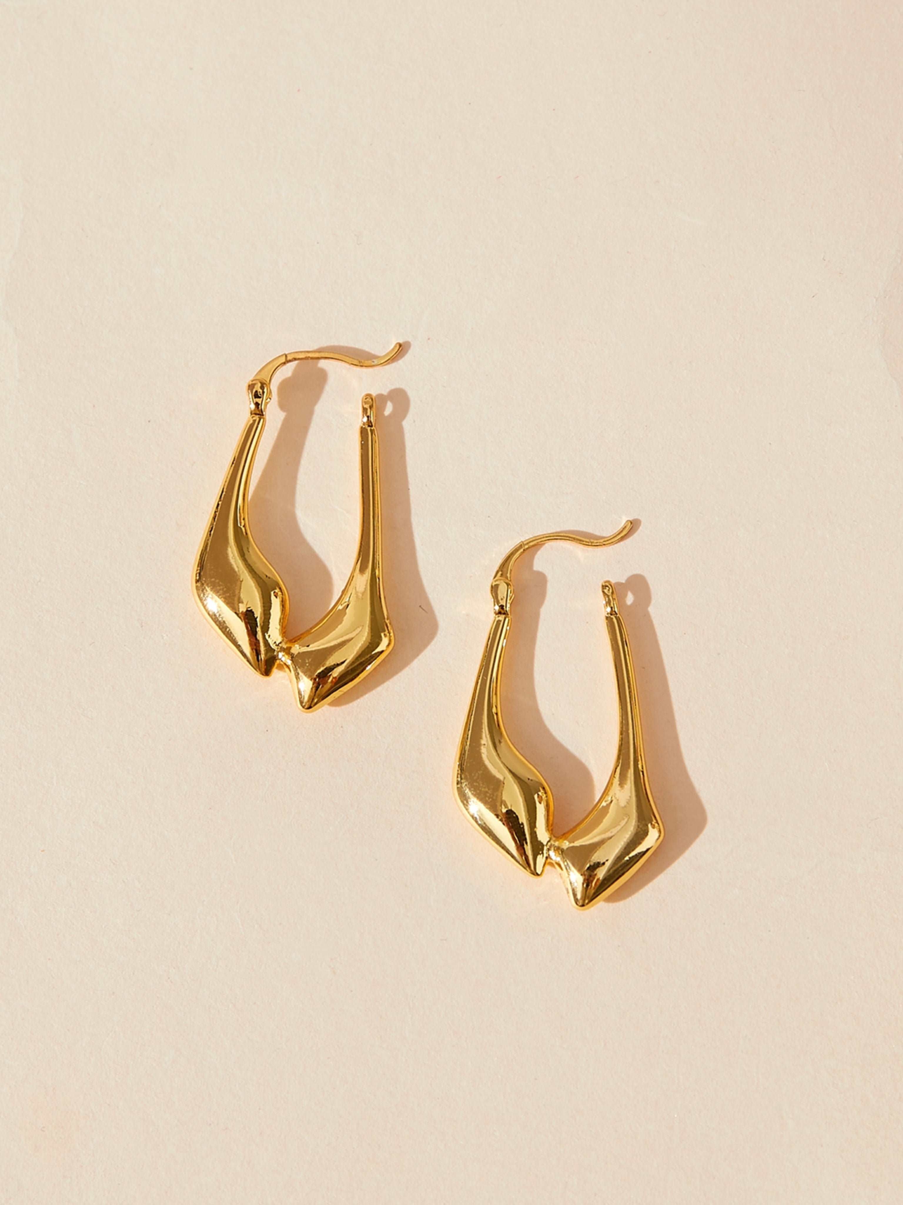 Gold Rain-drop Earrings