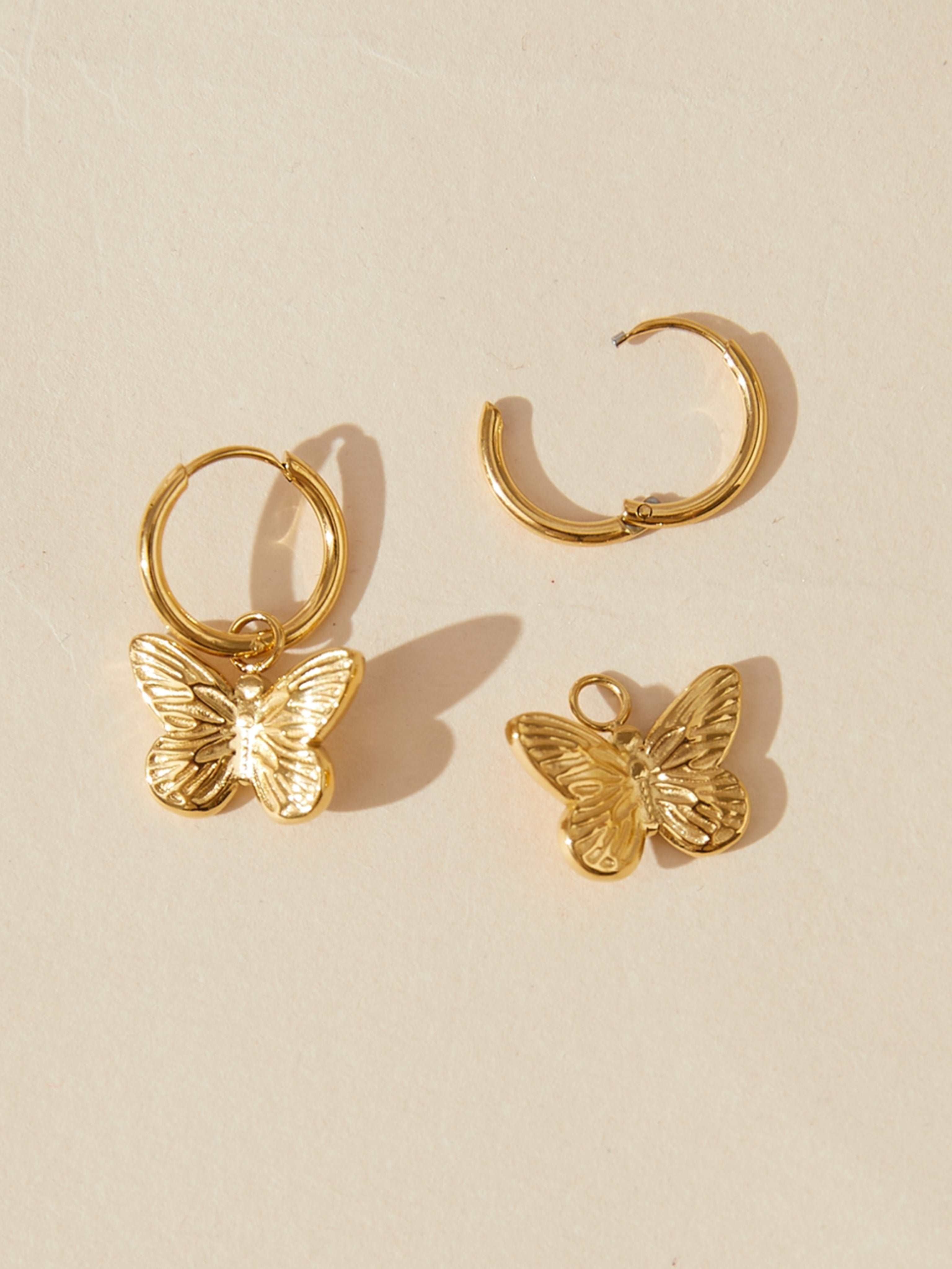 Grace Gold Butterfly Earrings
