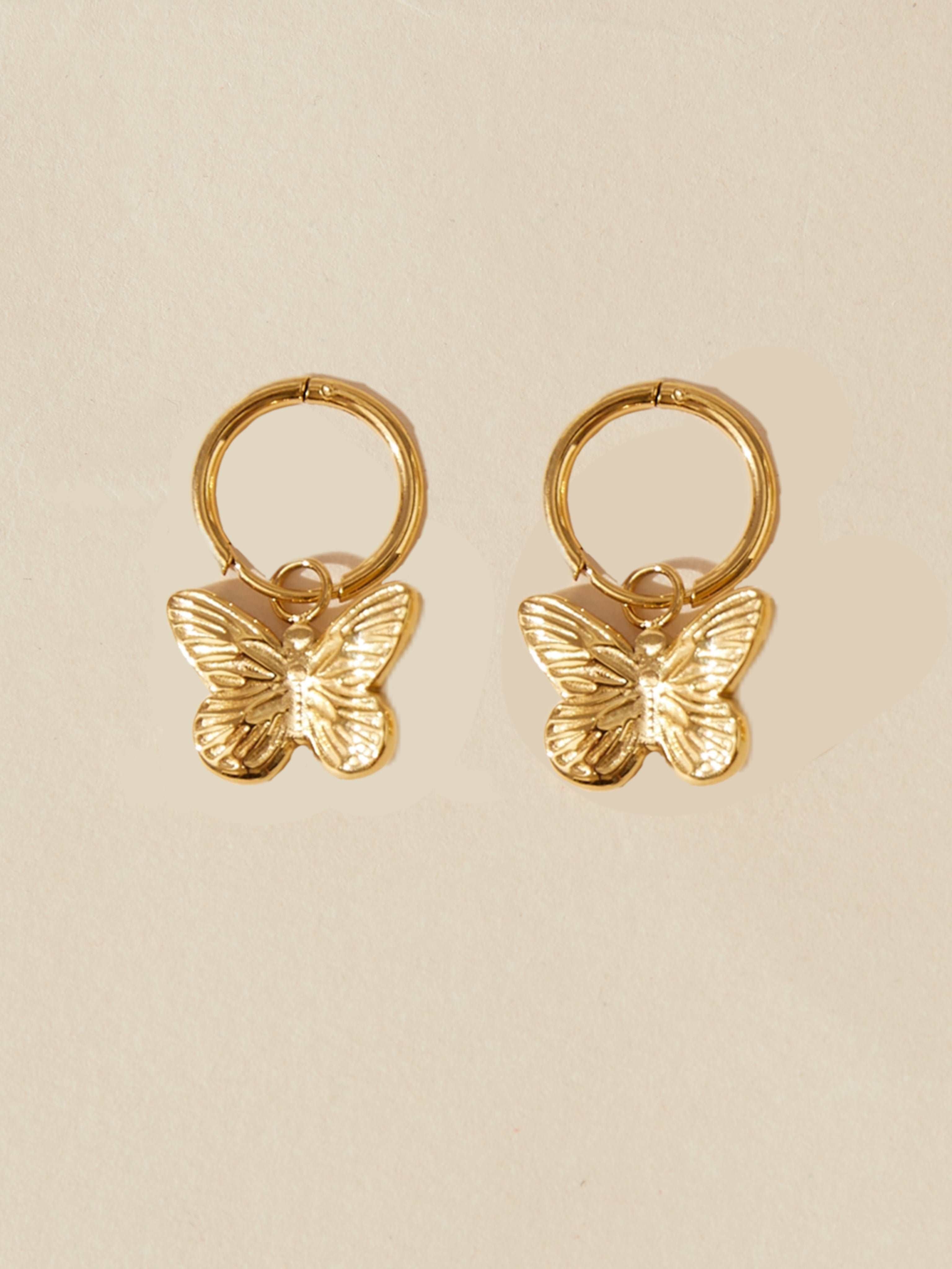 Grace Gold Butterfly Earrings