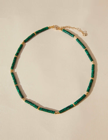 Handmade Malachite Bead Necklace