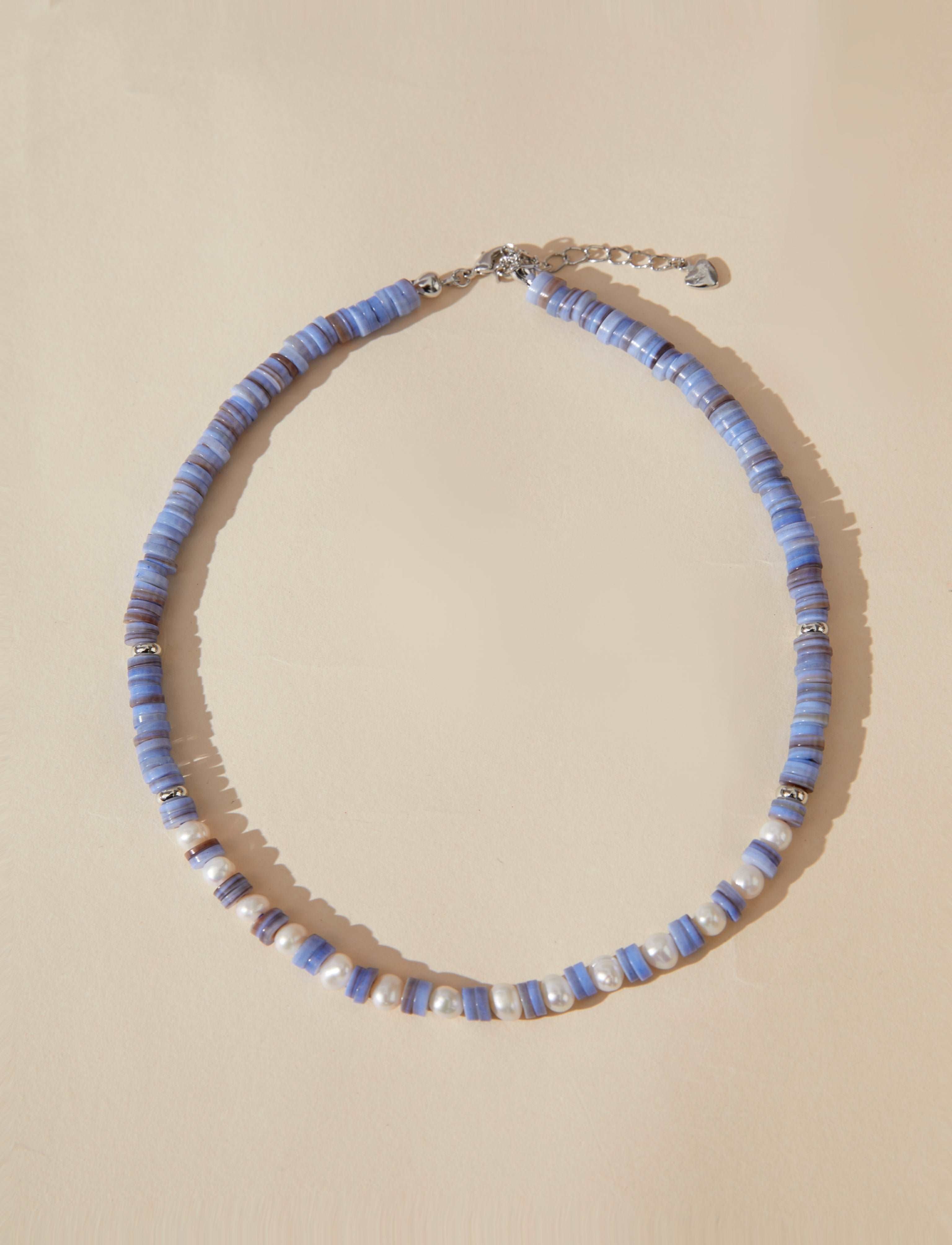 Handmade Mother of Pearl Bead Necklace