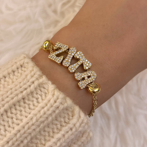 Puffy Letter Bracelet