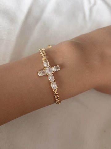 Gold Cross Bracelet