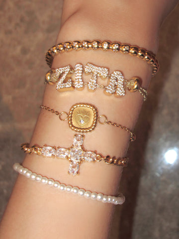 Puffy Letter Bracelet