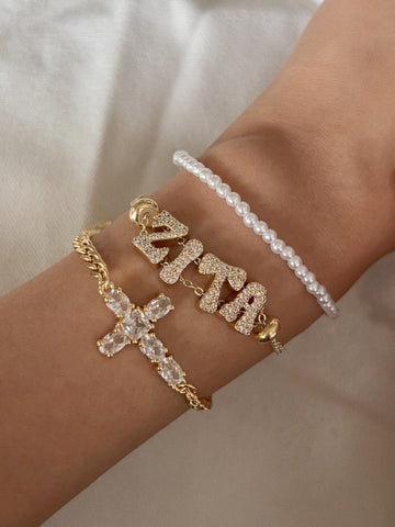 Gold Cross Bracelet