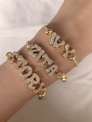 Puffy Letter Bracelet