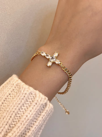 Gold Cross Bracelet