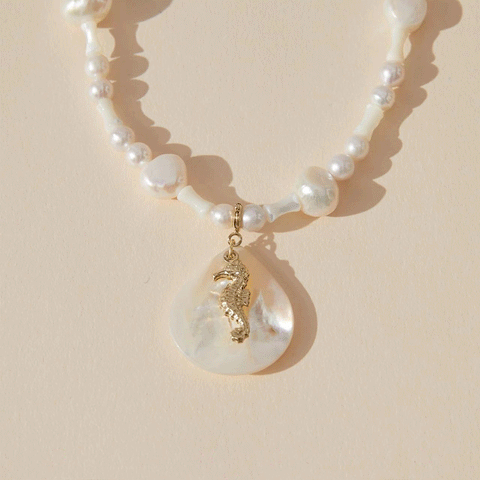 “I Miss You” Pearl Necklace