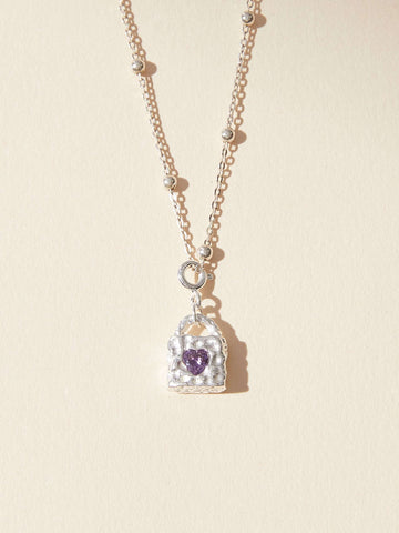 Mini Lock silver Necklace