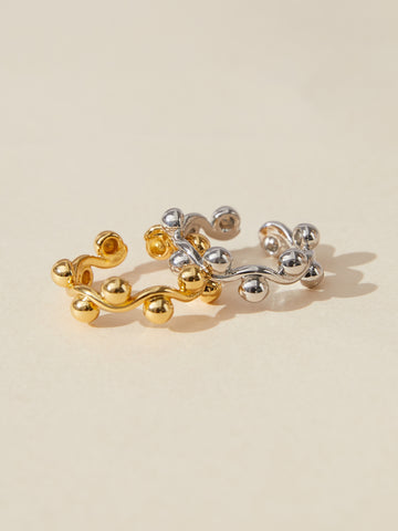 Mini Structure Rings in gold and silver