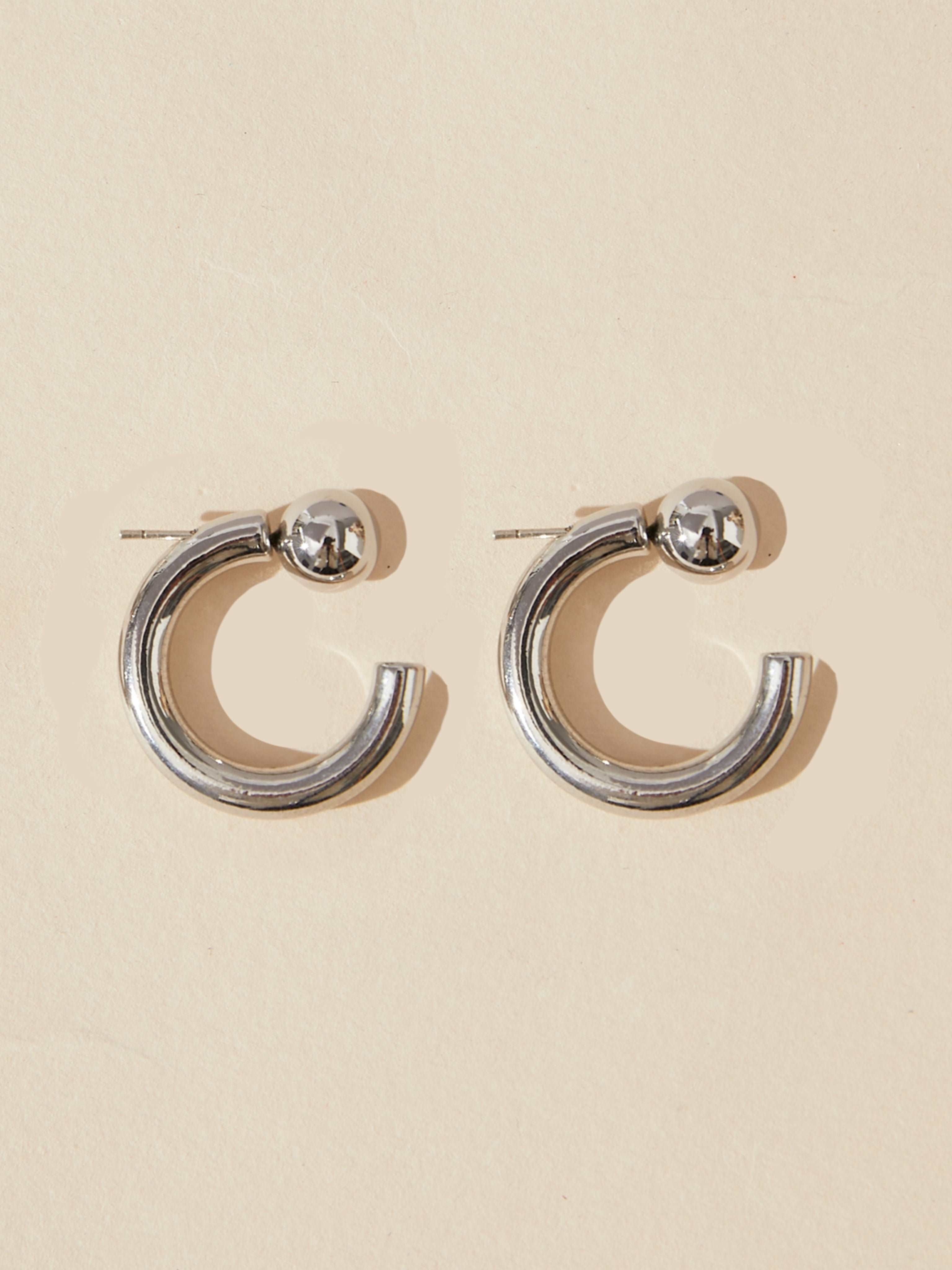 silver Olivia Stud Earrings