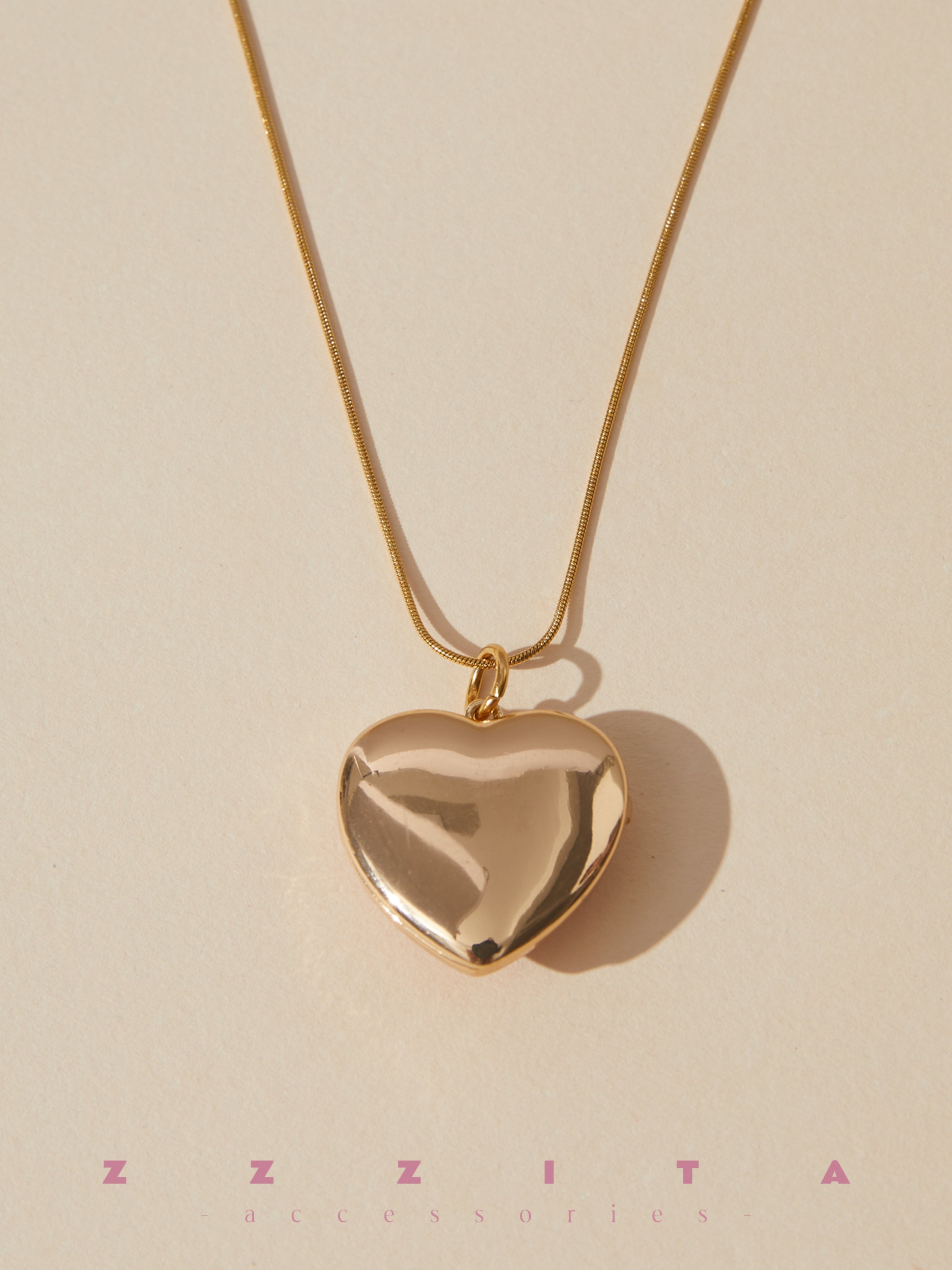 back side of Openable Heart Necklace