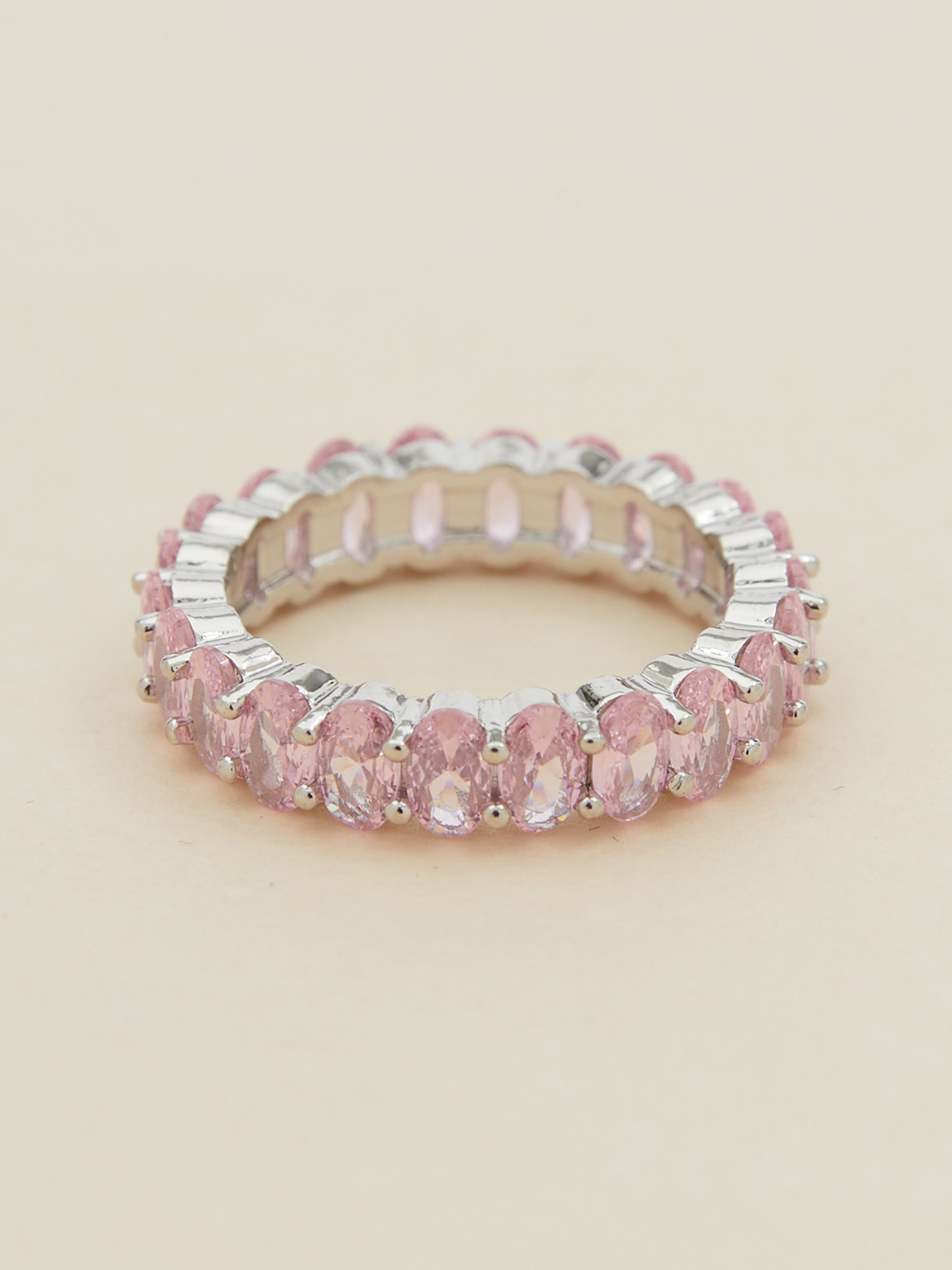 oval zircon Pink Hottie Ring