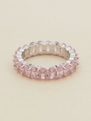 oval zircon Pink Hottie Ring