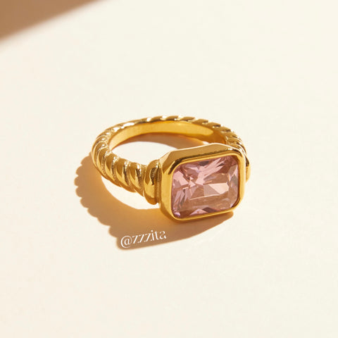 Pink Ivy Ring